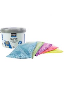 Seau de 2500 g sable magique 5 couleurs assortis