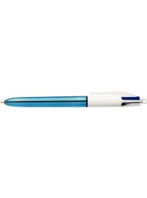 Stylo bille 4 Couleurs Shine bleu