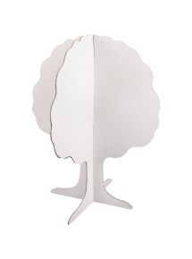 Lot de 10 pommiers en carton blanc, hauteur 24 cm