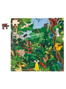 Puzzle de 81 pièces en bois, la forêt tropicale