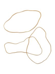 Bracelet caoutchouc étroit blond standard 150x1,8mm, sachet de 1kg