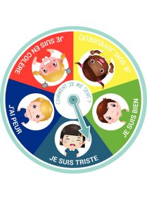 Roue des émotions simplifiée, 25cm, un outil pour verbaliser et partager ses émotions