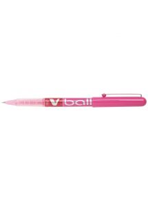 Stylo roller pointe métal Pilot V Ball 05, écriture 0,3mm, rose