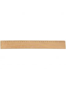 Règle plate de 30 centimètres, largeur de 4 centimètres en bois