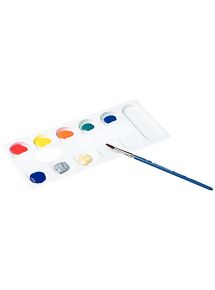 Palette plastique rectangulaire avec 11 alvéoles 23x17cm
