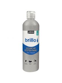 Flacon 500 ml de gouache brillante BRILLO coloris argent