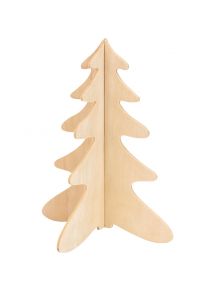 Lot de 10 sapins 3D à monter en bois
