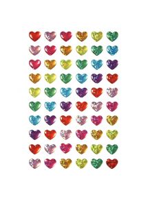 Pochette 360 cœurs époxy adhésifs holographiques