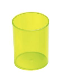Pot à crayons FLUOR anis transparent
