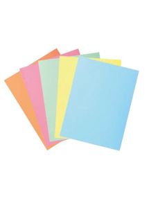 Chemise 2 rabats en carte 210g, A4 paquet de 50, couleurs assorties