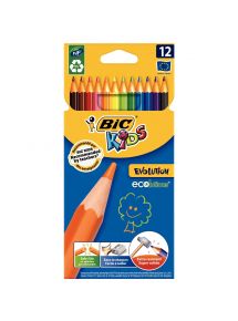 Crayon de couleur Evolution Bic Kids, pochette de 12
