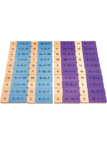 40 dominos addition soustraction en bois