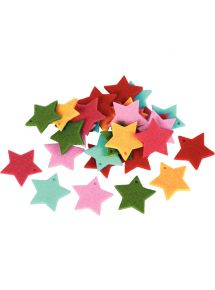 Sachet de 120 perles en feutrine de 4 formes assorties