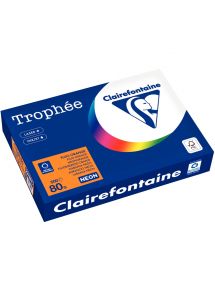 Papier Trophée A4 80g, orange fluo, ramette de 500 feuilles 
