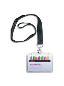 Porte-badge format 60x90 mm (code Avery/logiciel L4728) avec lacet, lot de 10