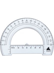 Rapporteur en plastique 180° 12cm