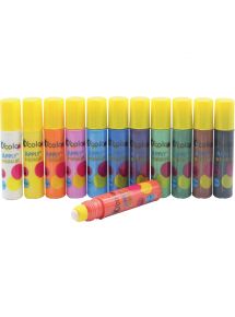Lot de 12 tampons mousse gouache coloris assortis