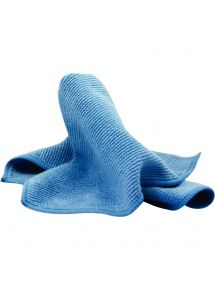 Lavette bleue microfibre éco, dimensions 40x40cm, sachet de 10