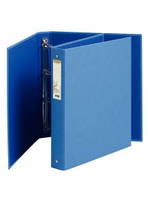 Classeur 4 anneaux rembordé papier recyclé FOREVER, format A4, dos 4 cm, bleu