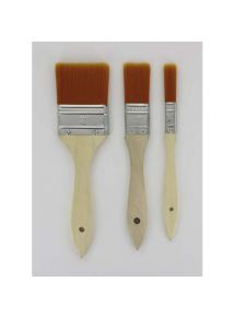 Brosse plate synthétique, lot de 3 de 12, 25 et 50 mm