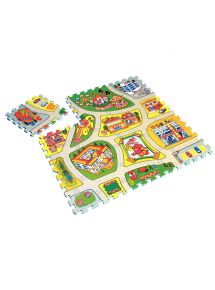 Tapis puzzle routier de sol