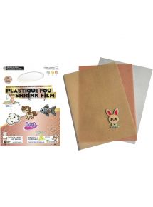 Pochette de 7 feuilles de plastique fou pailleté coloris assortis