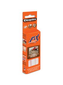 Bâton de colle spéciale maétériaux poreux pour mini pistolet Cleo Gun'Fix, boîte de 12