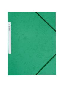 Chemise 3 rabats à élastiques en carte grainée 5/10ème 450g, vert