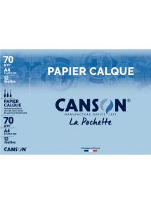 Calque satin 21x29,7cm, 70g, pochette de 12 feuilles