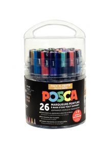 Seau de 26 marqueurs Posca Festif dont 6 offerts