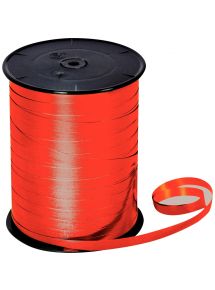 Bolduc métallisée, bobine de 250mx7mm, rouge
