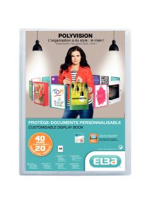 Protège-documents personnalisable POLYVISION 40 vues, incolore