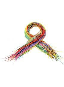 Lot de 200 scoubidous longueur 80 cm 10 couleurs assorties