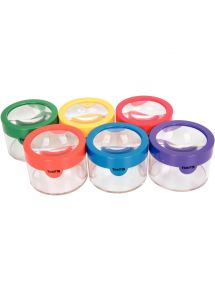 Boite de 6 pots d'observation coloris assortis
