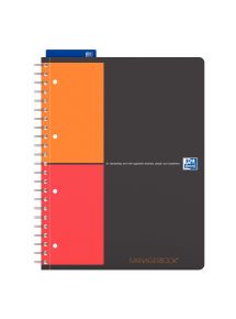 Cahier à reliure intégrale MANAGERBOOK 21x29,7cm+ réglure projet, 160 pages perforées