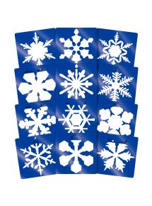 Lot de 12 pochoirs flocons de neige