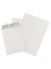 Boite de 500 pochettes blanches 162x229mm 90g bande siliconée