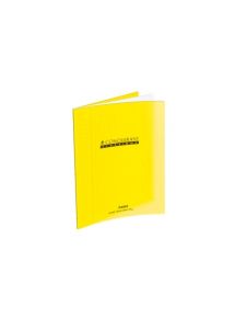 Cahier polypro 21x29,7cm, 140p, grands carreaux, jaune