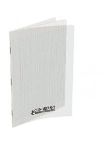 Cahier polypro 21x29,7cm, 140p, grands carreaux, incolore