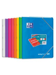 Cahier polypro Easybook Max 24x32cm, 96p, grands carreaux, piqûre 90g