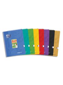 Cahier polypro Easybook Kraft 24x32cm, 96p, grands carreaux, piqûre 90g