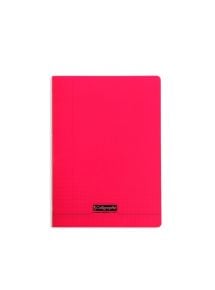 Cahier polypro 21x29,7cm, 192p, grands carreaux, rouge