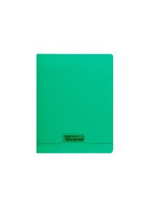Cahier polypro 21x29,7cm, 192p, grands carreaux, vert
