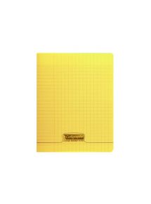 Cahier polypro 21x29,7cm, 192p, grands carreaux, jaune