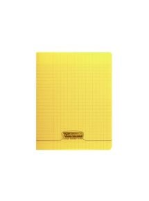 Cahier polypro 21x29,7cm, 192p, grands carreaux, jaune