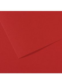 Feuille de papier dessin Canson 160g, format 50x65cm, rouge
