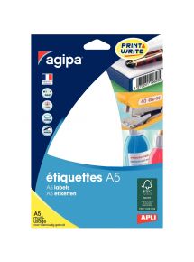 Etui de 480 étiquettes multi-usages blanches 38x19mm