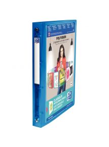 Classeur personnalisable en polypropylène POLYVISION, format A4, dos 3 cm, bleu
