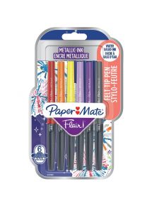 Pochette de 6 feutres Flair métallique