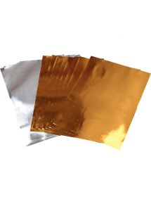 Pochette de 15 feuilles métalisées  format A4 adhésives
